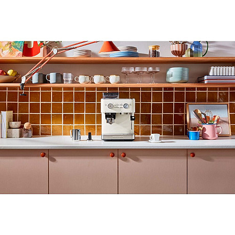 KitchenAid - 5KES6551EPL - Halvautomatisk espressomaskin med kaffekvarn Porcelain white