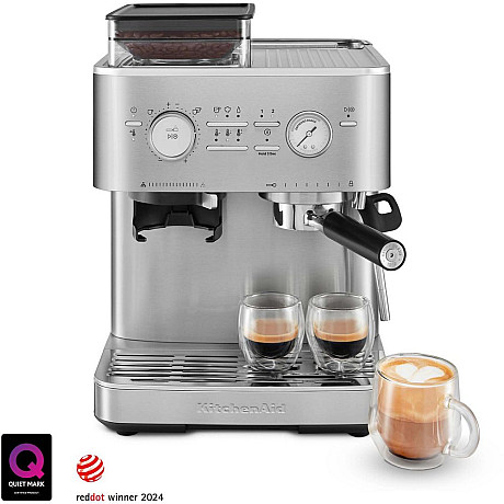 KitchenAid - 5KES6551ESX - Halvautomatisk espressomaskin med kaffekvarn Rostfritt stål