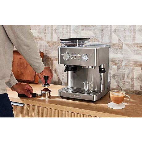 KitchenAid - 5KES6551ESX - Halvautomatisk espressomaskin med kaffekvarn Rostfritt stål