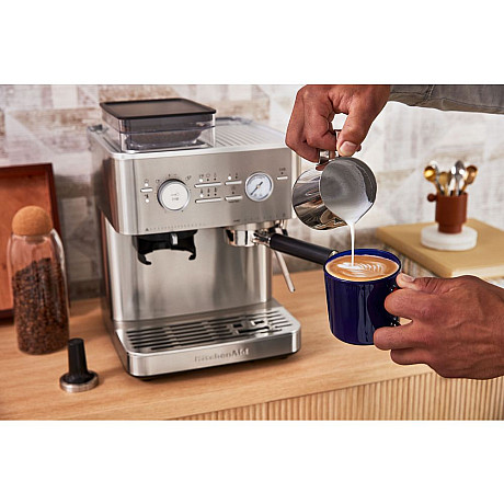 KitchenAid - 5KES6551ESX - Halvautomatisk espressomaskin med kaffekvarn Rostfritt stål
