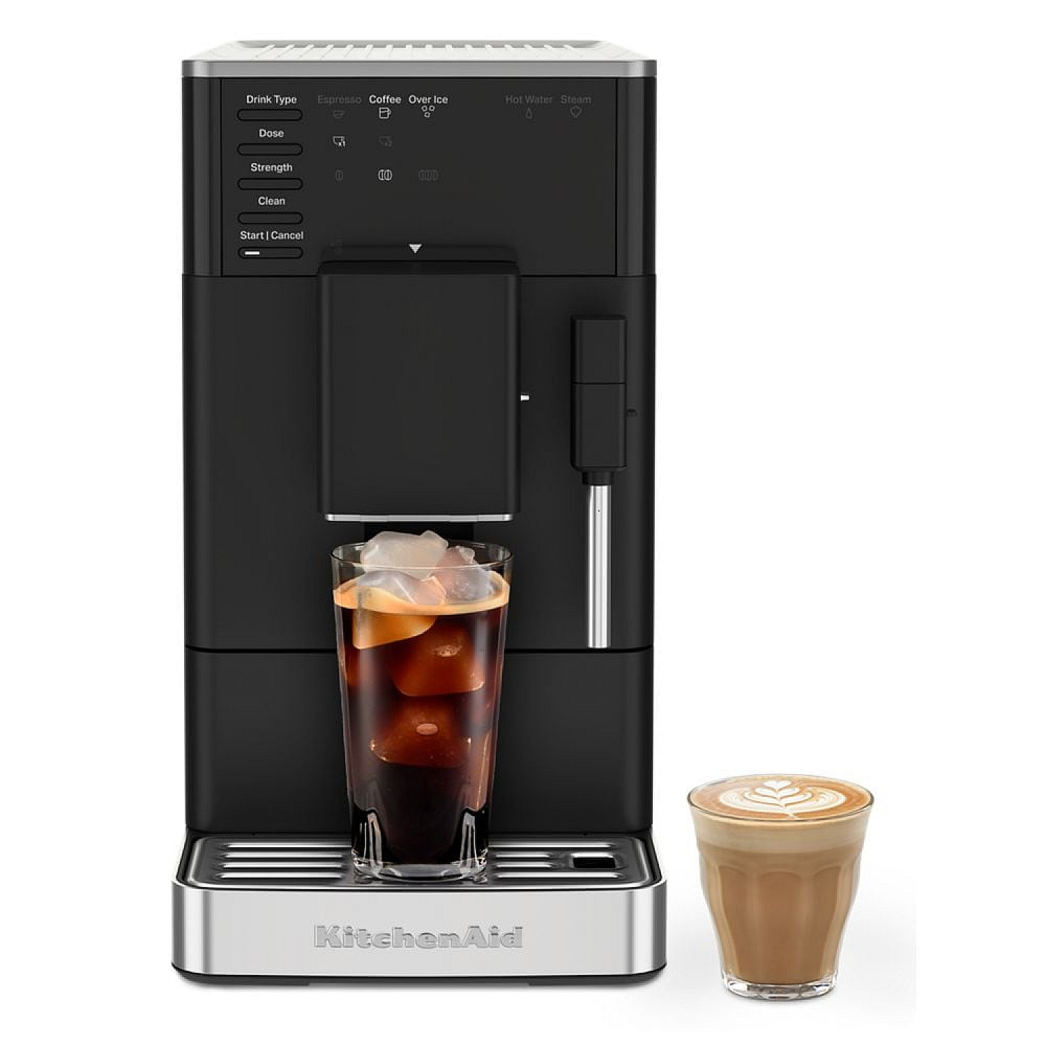 Kitchenaid espressomaskin 5kes8452ebm - helautomatisk espressomaskin kf2 med iskaffefunktion mattsvart