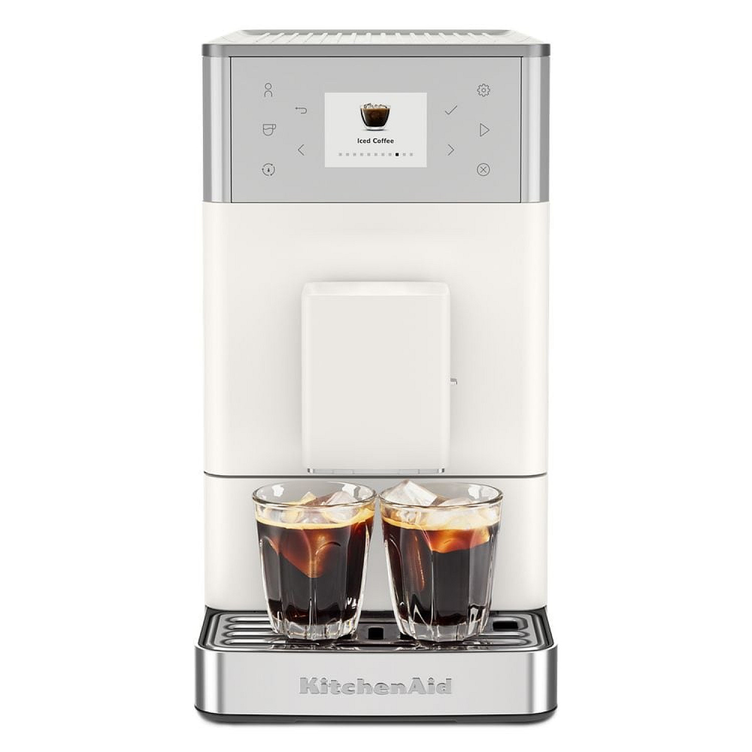 Kitchenaid espressomaskin 5kes8453epl - helautomatisk espressomaskin kf3 med iskaffefunktion porcelain white