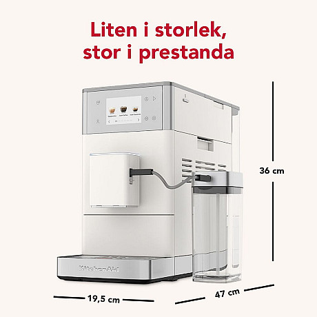 KitchenAid - 5KES8454EPL - Helautomatisk espressomaskin KF4 med iskaffefunktion Porcelain white