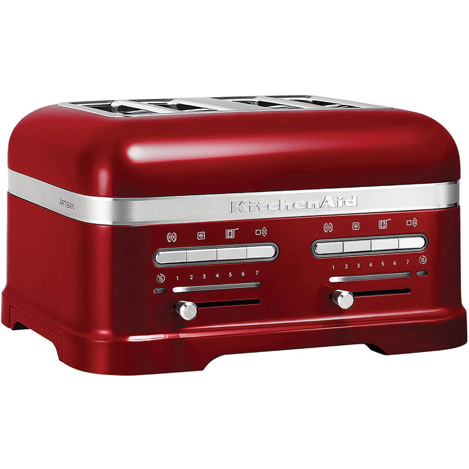 Kitchenaid brödrost 5kmt4205eca - artisan brödrost för 4 skivor, röd metallic