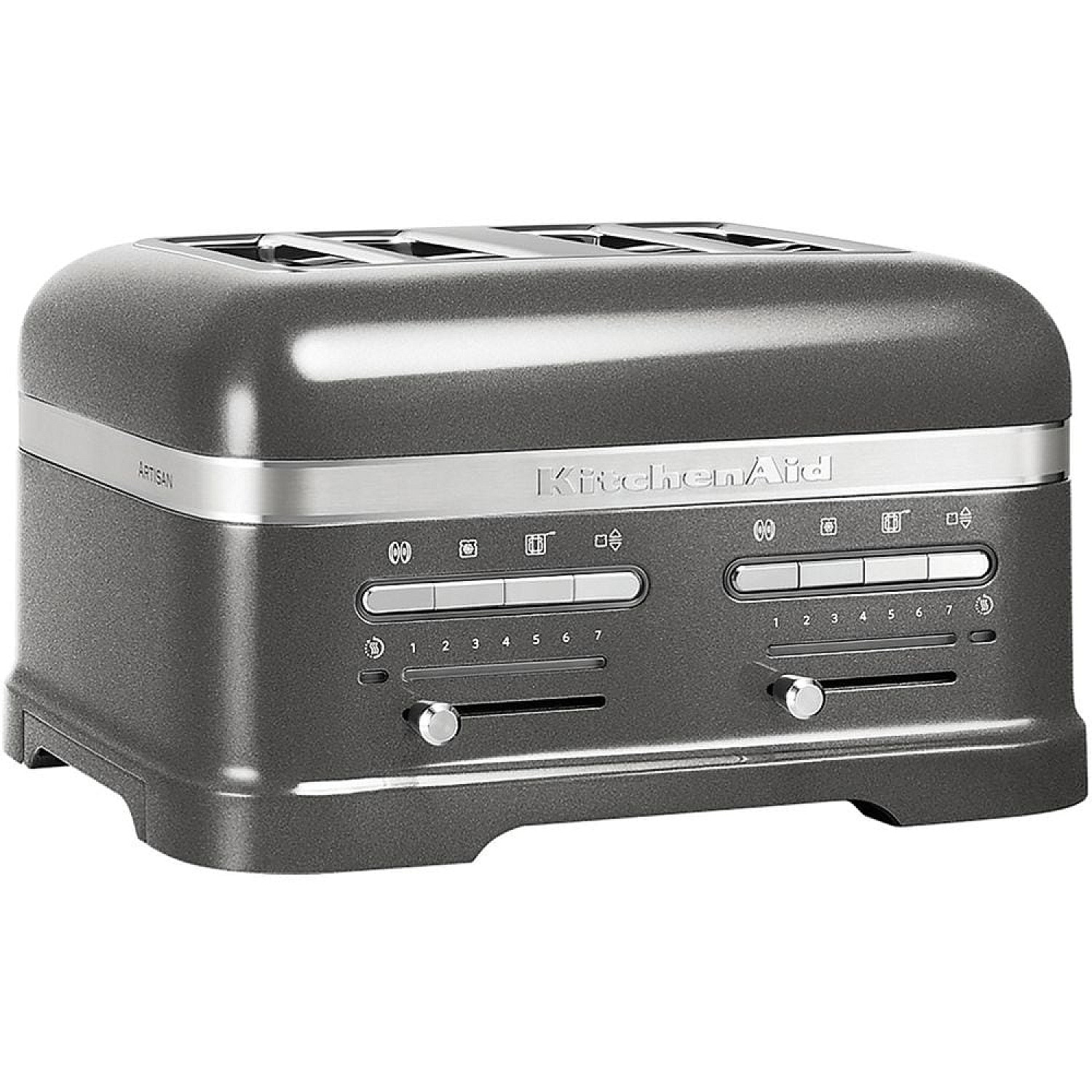Kitchenaid brödrost 5kmt4205ems - artisan brödrost för 4 skivor, medallion silver