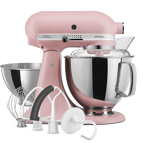 KitchenAid - 5KSM175PSEDR - Artisan 4,7 l med extra tillbehör, Dried Rose