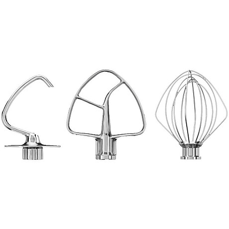 KitchenAid - 5KSM5TH3PSS tillbehörsset i rostfritt stål för köksmaskin med fällbart drivhuvud, 3 delar
