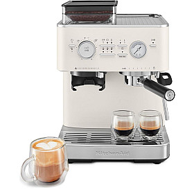 KitchenAid - 5KES6551EPL - Halvautomatisk espressomaskin med kaffekvarn Porcelain white KitchenAid - 5KES6551EPL - Halvautomatisk espressomaskin med kaffekvarn Porcelain white