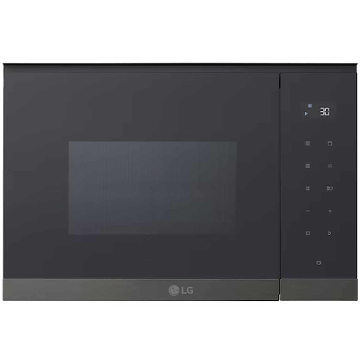 Lg inbyggnadsmikrovågsugn mg7z2593b - mattsvart, inbyggd mikro 25 liter med grill, 900 w