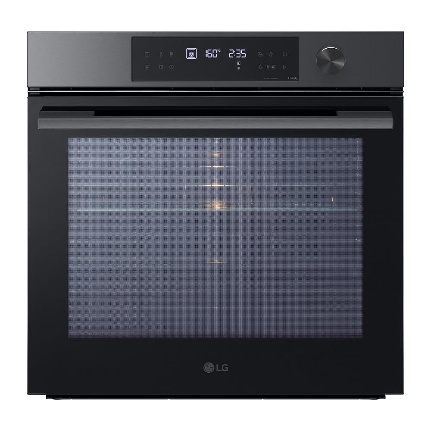 Lg inbyggnadsugn ws7d7631wb - mattsvart, kapacitet 76 liter, instaview, air fry och pyrolys