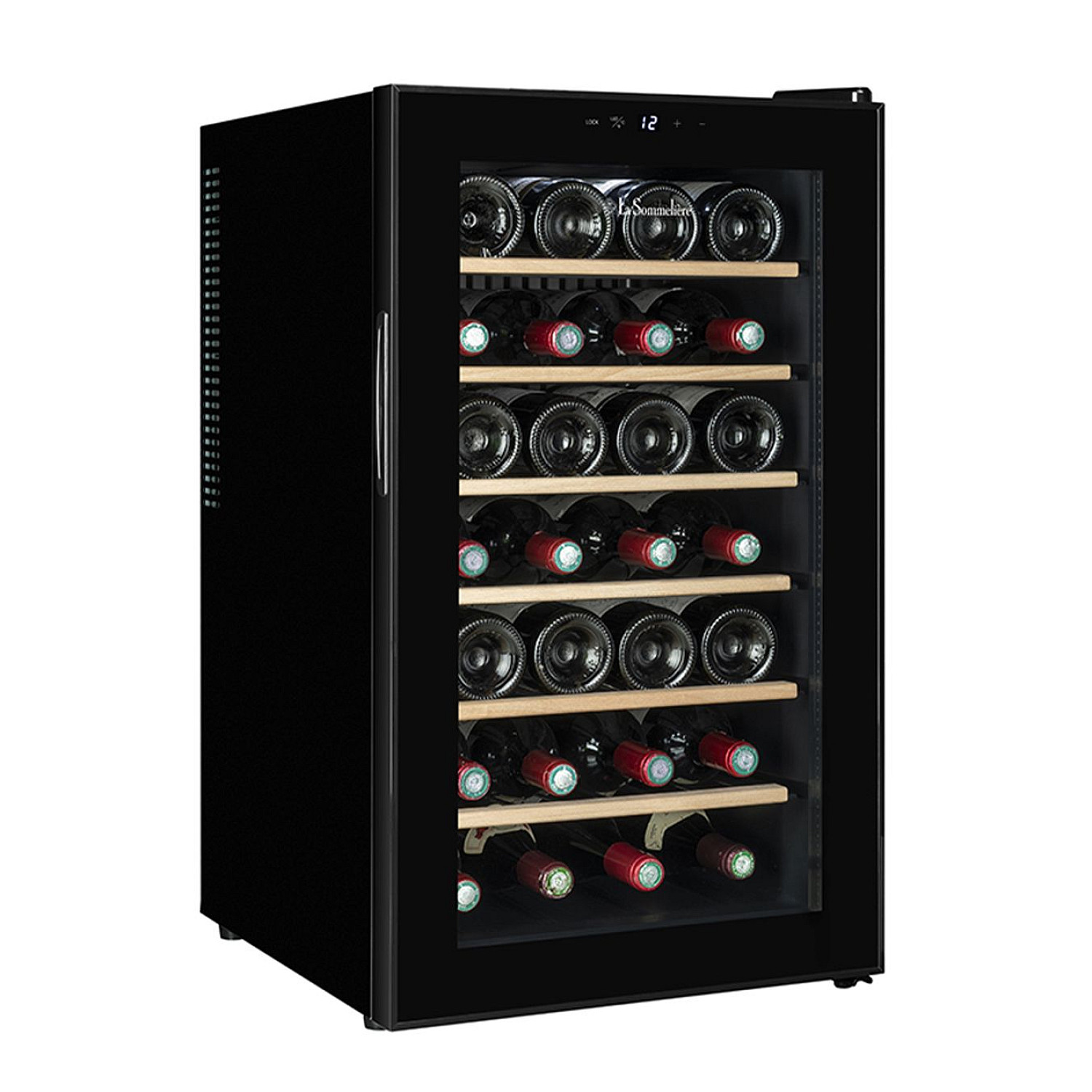 La sommelière fristående vinkyl 28silence-dl - silence, 28 flaskor, 1 zon, 43 cm, svart