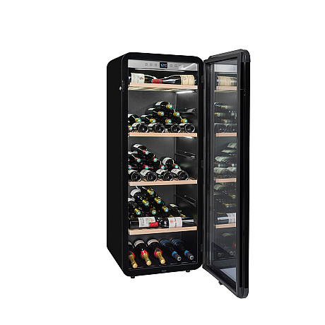 La Sommelière - APOGEE150PV - Svart, Massiva hyllor & LED