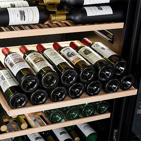 La Sommelière - APOGEE150PV - Svart, Massiva hyllor & LED