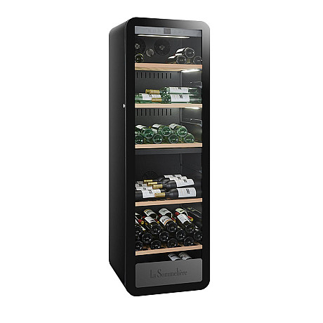 La Sommelière - APOGEE190DZ - Svart, Massiva hyllor & kolfilter