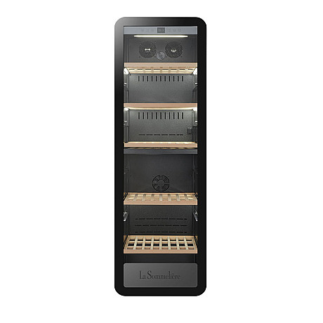 La Sommelière - APOGEE190DZ - Svart, Massiva hyllor & kolfilter