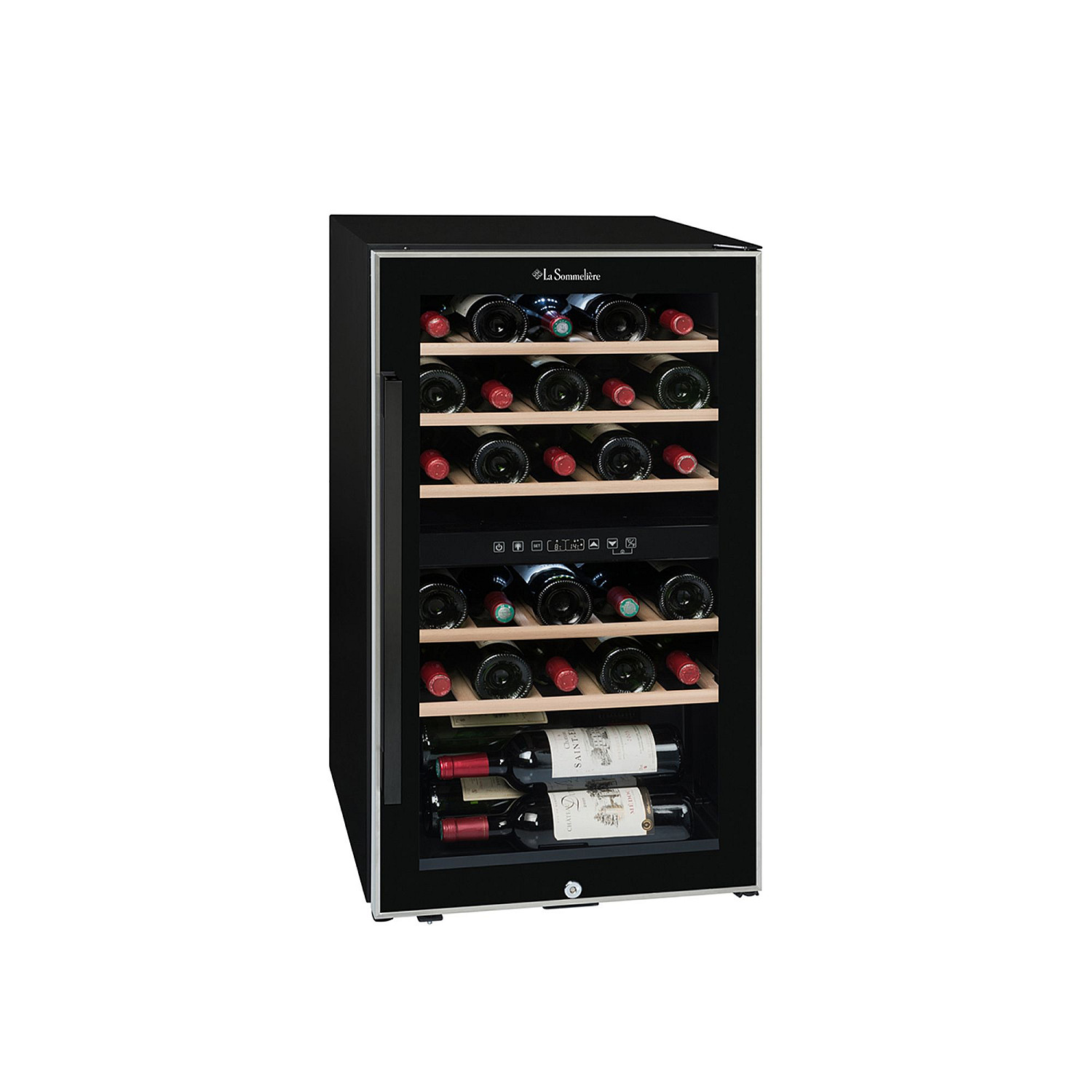 La sommeli&egrave;re frist&aring;ende vinkyl ecs31.2z - svart, wi-fi & uv-skydd