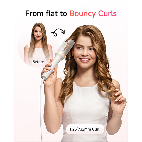 Laifen - AutoCurl, automatisk lockning, joniserande, trasselstopp, Vit