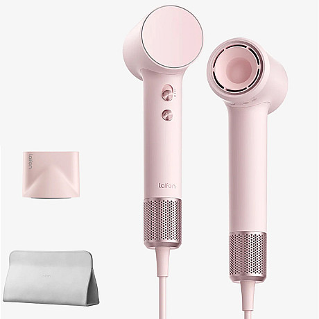 Laifen - Mini kompakt med stylingmunstycke & förvaringspåse, Rosa