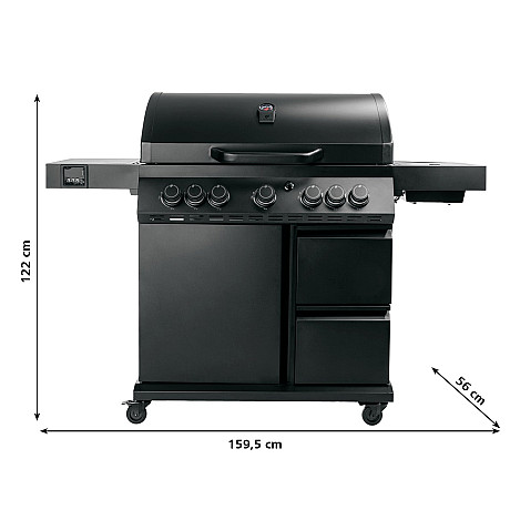 Landmann - Cool Black 5.2 MaxX - 5 brännare, backburner