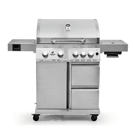 Landmann - Cool Steel 4.1 MaxX - Gasolgrill med 4 brännare och kylbox