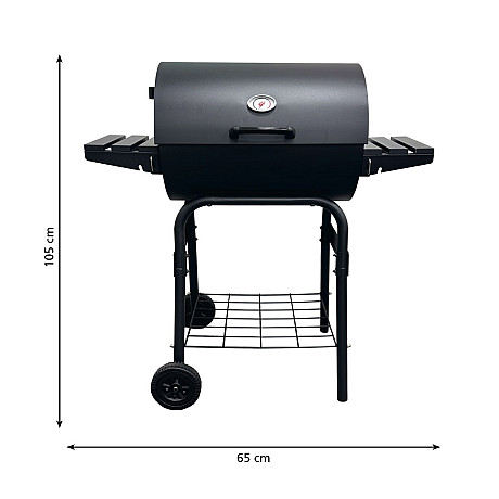 Landmann - Charcoal Barrel 550 - Liten kolgrillstunna med sidobord