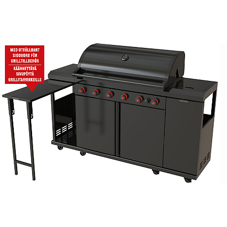 Landmann - Outdoor Kitchen 6.1 MaxX Svart + Kochwerk - FryUp - 2X5L
