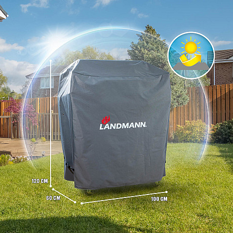 Landmann - Premium L - Extra slitstarkt grillöverdrag 100 x 120 x 60 cm