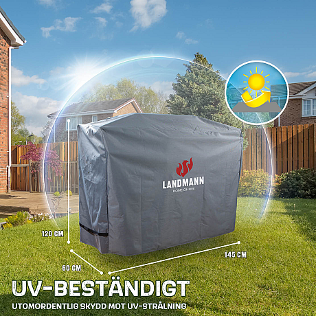 Landmann - Premium XXL - Extra slitstarkt grillöverdrag 181,5 x 112 x 62,5 cm