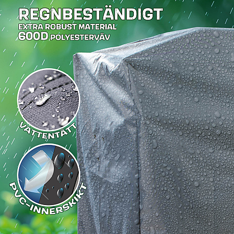 Landmann - Premium XXL - Extra slitstarkt grillöverdrag 181,5 x 112 x 62,5 cm