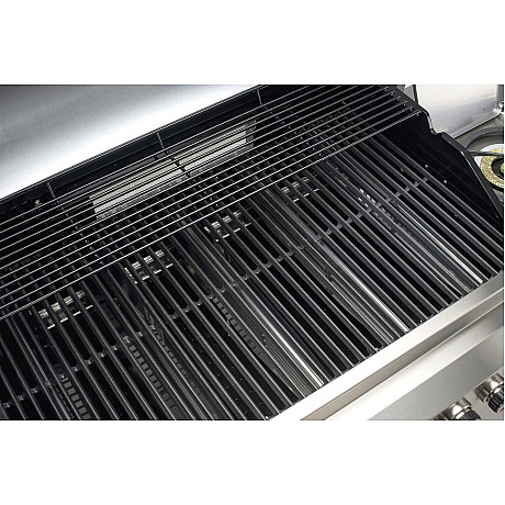 Landmann - Triton 4.1 CooK Rostfri - Gasolgrill med 4 brännare & sidokokplatta