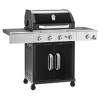 Landmann - Triton 4.1 MaxX - Svart Gasolgrill med 4 brännare & infraröd sidobrännare