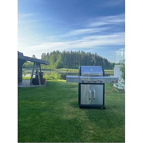 Landmann - Triton 4.1 MaxX - Rostfri Gasolgrill med 4 brännare & infraröd sidobrännare