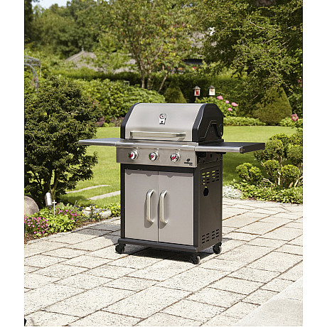 Landmann - Triton 3.0 Flex Rostfri - Gasolgrill med 3 brännare & gjutjärnsgaller