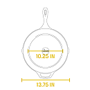 Lodge - 13.25 Inch Cast Iron Skillet