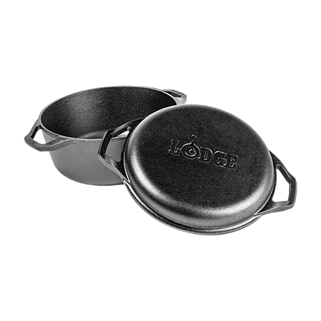 Lodge - 6 QT Chef Style Double Dutch Oven