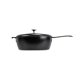 Lodge - Blacklock Triple Seasoned 4 Qt Deep Stekpanna med lock