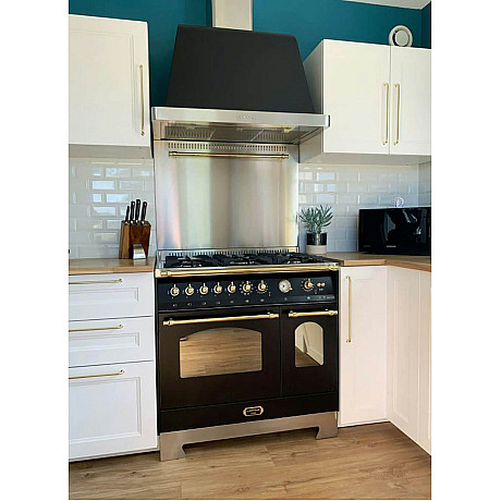 Lofra - Dolce vita gasspis 90 cm, Svart/ mässing, 2 ugnar