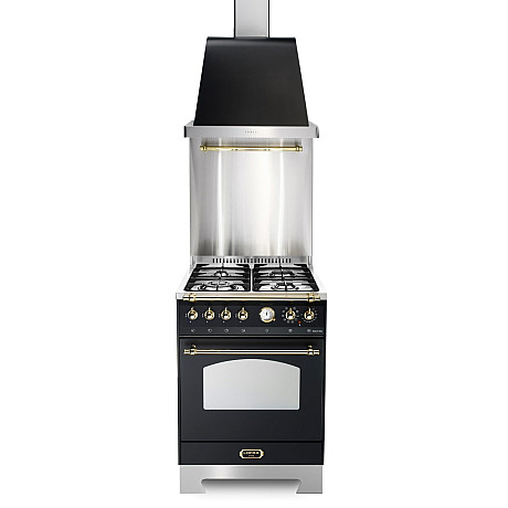 Lofra - Dolce vita gasspis med ugn 60 cm, Svart/ mässing