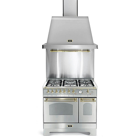 Lofra - Dolce vita gasspis 90 cm, Krom/ mässing, 2 ugnar