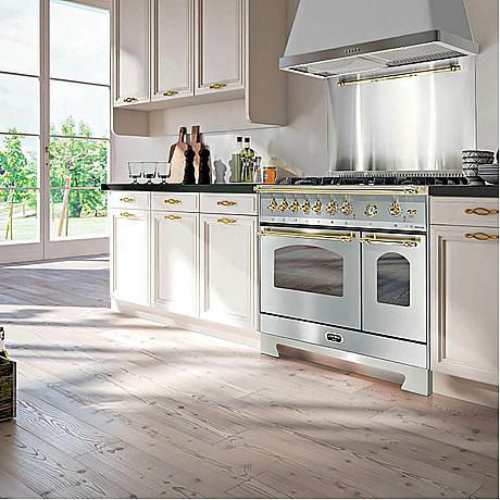 Lofra - Dolce vita gasspis 90 cm, Krom/ mässing, 2 ugnar