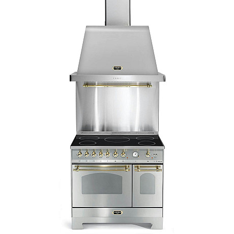 Lofra - Dolce vita induktionsspis 90 cm, Rostfri/mässing, två ugnar