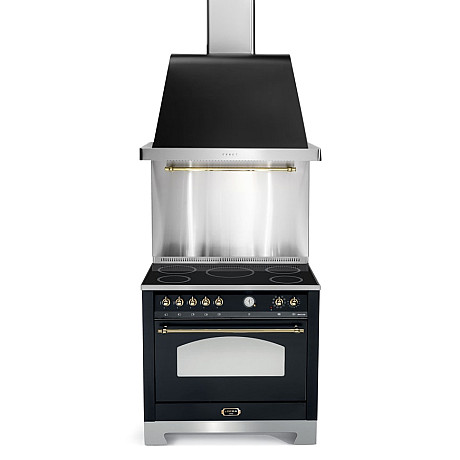 Lofra - Dolce vita induktionsspis 90 cm, Svart/ mässing, en ugn