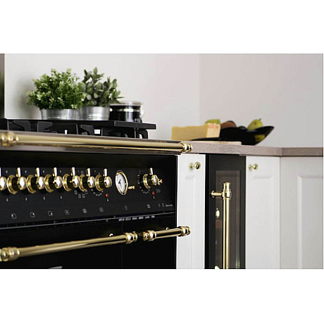 Lofra - Dolce vita gasspis 70 cm, Svart/ mässing, 2 ugnar