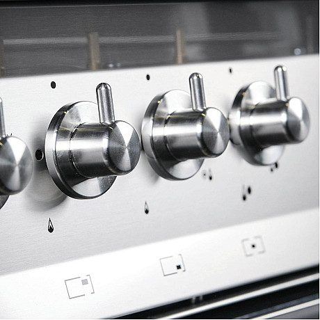 Lofra - Venezia induktionsspis 90 cm, Rostfritt stål, två ugnar