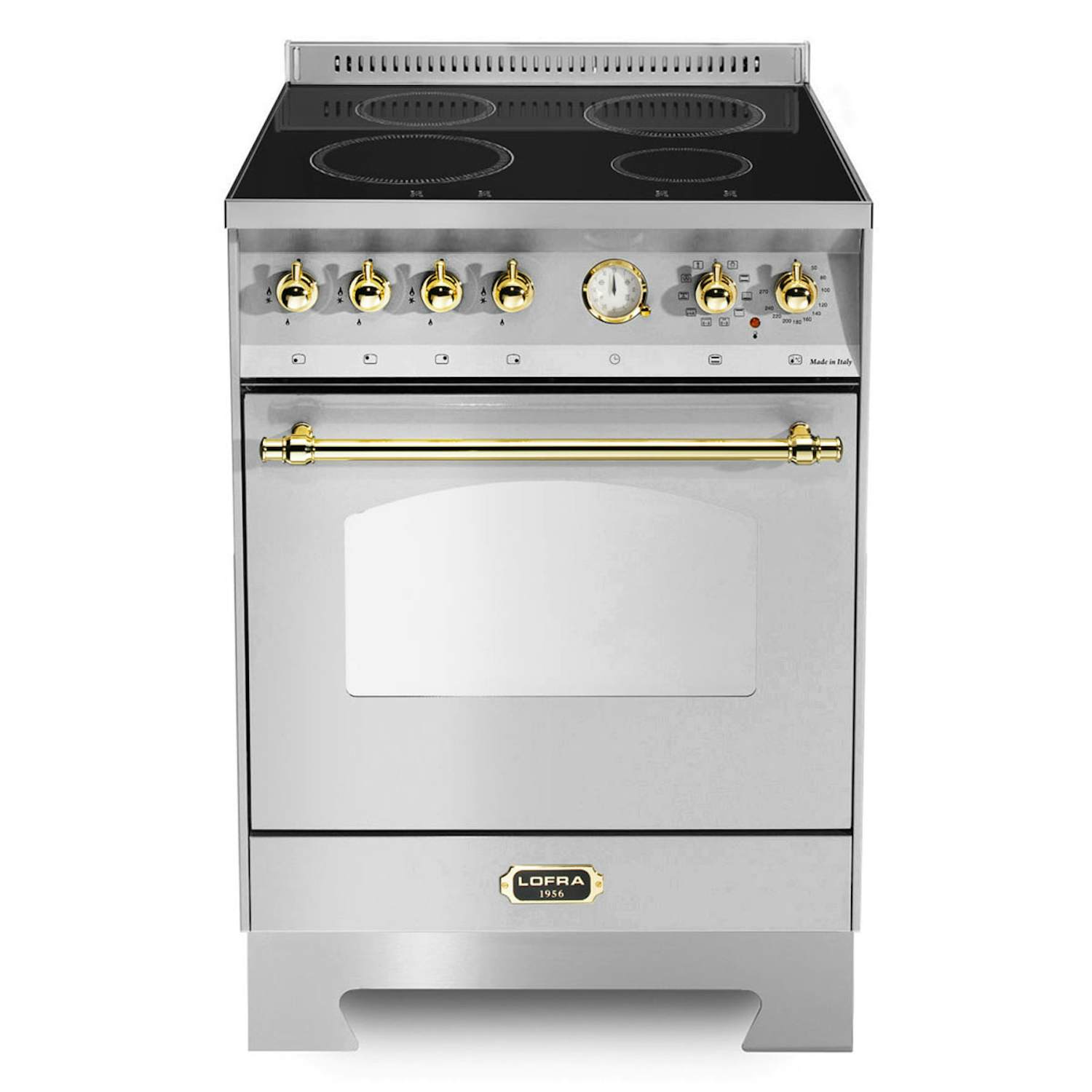 Lofra induktionsspis dolcevita induktion med ugn 60 cm, krom/ mässing