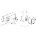 Lofra - Inbyggnadsugn Dolce Vita 60 cm, Rostfri/Brons