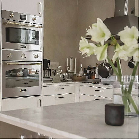 Lofra - Inbyggnadsugn Dolce Vita 60 cm, Rostfri/Mässing