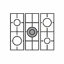 Lofra - Gasspis Dolce Vita 70 cm (2 ugnar) (Rostfri/Krom) Lofra - Gasspis Dolce Vita 70 cm (2 ugnar) (Rostfri/Krom)