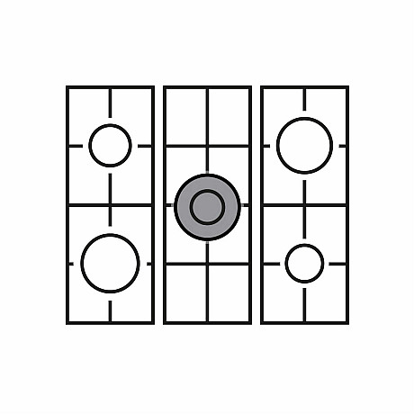 Lofra -  Gasspis Dolce Vita 70 cm (2 ugnar) (Rostfri/Krom) 