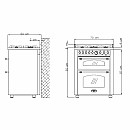 Lofra -  Gasspis Dolce Vita 70 cm 2 Ugnar, Svart/Brons